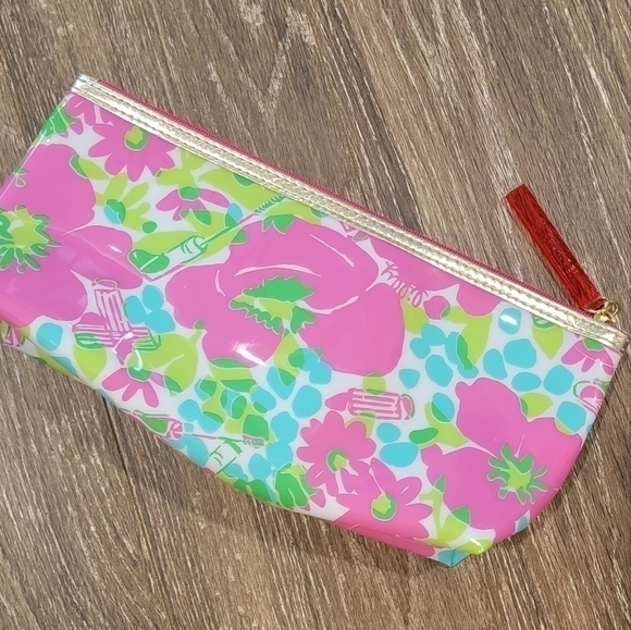 Lilly Pulitzer‎ x Estee Lauder Pink zipper makeup bag - Picture 4 of 4